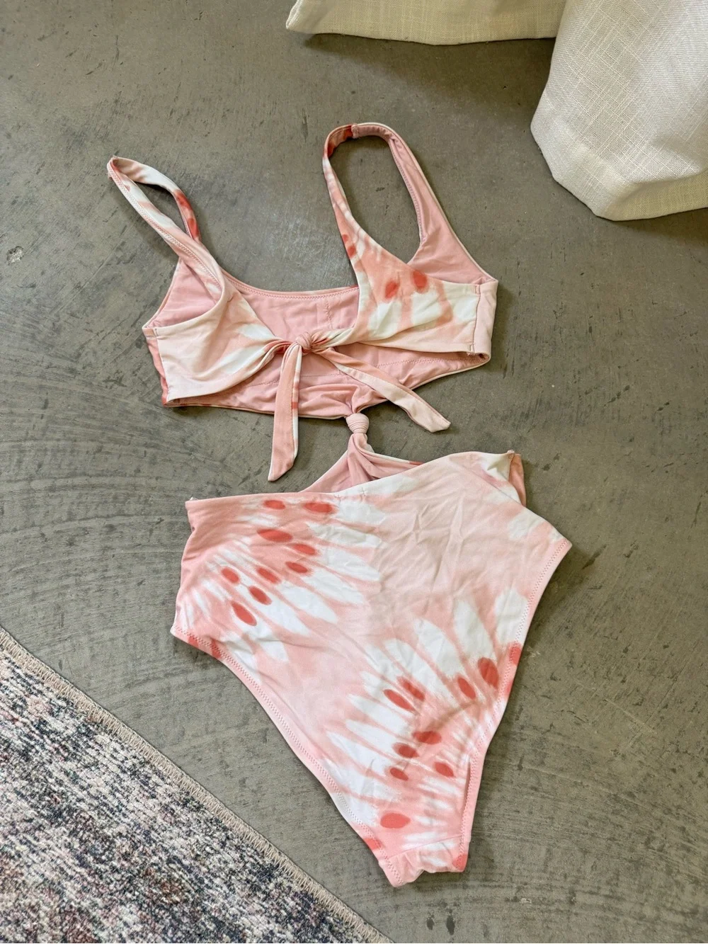 Aerie Tie-Dye One-Piece Swimsuit with Knot Front - Picture 2 of 3